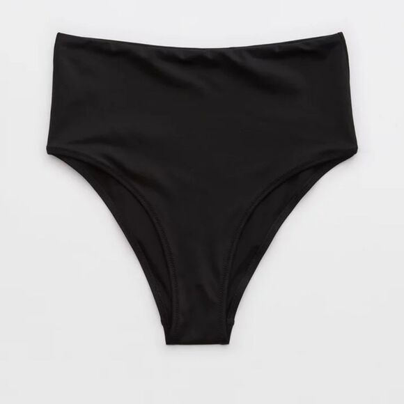 Aerie The Cheeks Bikini Bottom Sz XSmall Black NWT - Picture 3 of 8